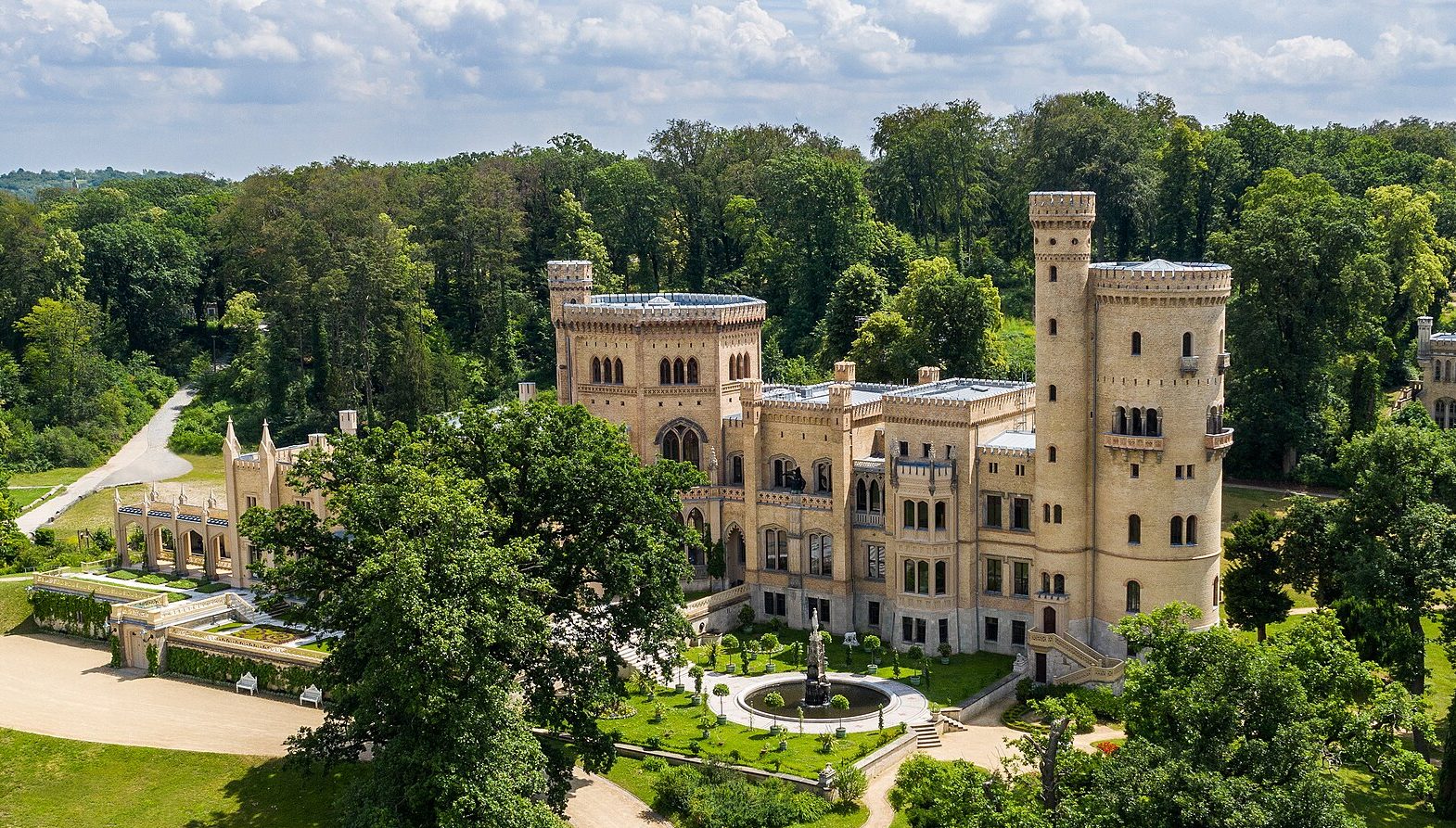 Schloss Babelsberg - Luftaufnahme